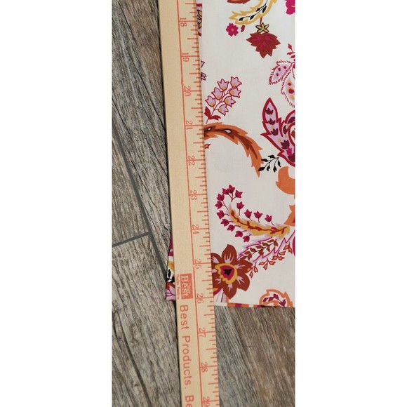 Liz Claiborne‎ Pants Women's 16P  Petite Silk Linen Blend Capri Cropped Paisley - Picture 6 of 10